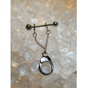 Piercing téton menotte attaché Anneau Poitrine Sein potrine