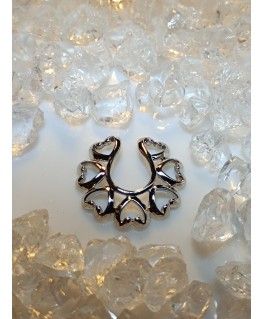 faux piercing téton multiples coeur