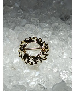 Piercing sein téton anneau bouclier avec feuille tourbillon mamelon nipple poitrine couleur doré