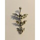 Piercing nombril triple chauve souris bijou ventre halloween aile bijoux femme navel ombligo