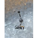 piercing SEXY nombril strass blanc