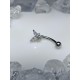 piercing arcade papillon strass aile blanc