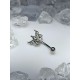 piercing arcade papillon aile strass rond ovale