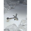 piercing arcade libelule strass aile blanc