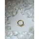 Piercing anneau clickers nez stud narine oreille lobe conch septum helix strass blanc daith septum couleur doré