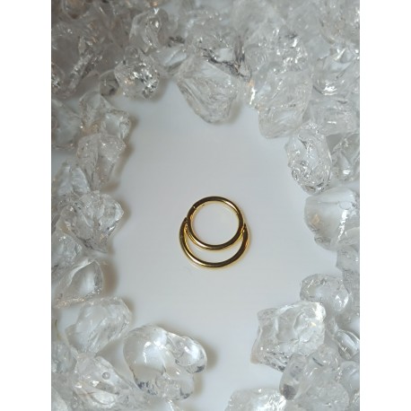 Piercing anneau clickers nez stud narine oreille lobe conch septum helix double anneau daith septum couleur doré