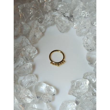 Piercing anneau clickers nez stud narine oreille lobe conch septum helix multi petite boule daith septum couleur doré
