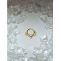 Piercing anneau clickers nez stud narine oreille lobe conch septum helix multi filigrame strass blanc daith septum couleur doré