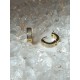 PAIRE BOUCLES D'OREILLE ANNEAUX PLAQUÉ OR DAMIER