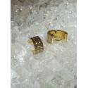 Boucle d oreille creole anneau acier inoxydable couleur doré paire