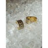 Boucle d oreille creole anneau acier inoxydable couleur doré paire