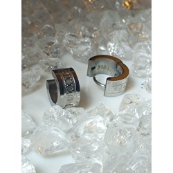 Boucle d oreille creole anneau acier homme inoxydable paire