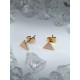 Boucle d oreille femme triangle couleur doré rose cuivre puce paire