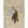 piercing nombril attrape reve vintage strass blanc bijou ventre pendentif inoxy