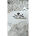 Piercing Helix bijoux oreille tragus conch lob multi strass blanc couleur argenté six orelha oor ear