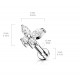 Piercing papillon aile multi strass blanc embout vissable anti helix lobe conch oreille inoxy