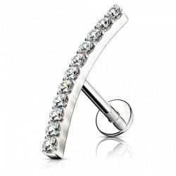 Piercing oreille strass blanc