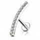 Piercing oreille strass blanc
