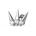 Piercing oreille strass blanc