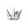 Piercing oreille strass blanc