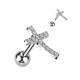 Piercing oreille strass blanc