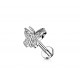 Piercing oreille strass blanc