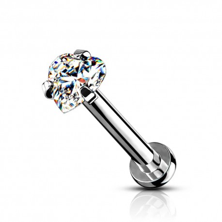 Piercing tragus coeur strass blanc piercing Anti helix bijou lobe