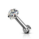 Piercing tragus coeur strass blanc piercing Anti helix bijou lobe