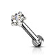 Piercing tragus étoile strass blanc piercing Anti helix bijou lobe