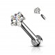 Piercing tragus étoile strass blanc piercing Anti helix bijou lobe