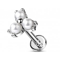 Piercing tragus bijou Lobe Hélix Conch oreille imitation perle blanche boule
