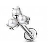 Piercing tragus bijou Lobe Hélix Conch oreille imitation perle blanche boule