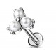 Piercing tragus bijou Lobe Hélix Conch oreille imitation perle blanche boule