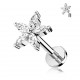Piercing tragus fleur Anti helix Conque strass blanc Lobe Supérieur bijou