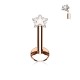 Piercing labret etoile couleur doré rose cuivre broche strass blanc levre monroe medusa