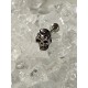 Piercing langue tete de mort gothique halloween punk homme femme relief 3d inoxy