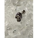 Piercing langue tete de mort gothique halloween punk homme femme relief 3d inoxy