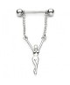 piercing teton femme acier chirurgical nu attaché