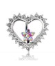 Piercing nombril inversé Coeur et Fleur